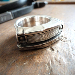 Handcrafted sterling silver statement ring inspired by a 1977 Chevrolet C10 pickup