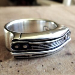  Handcrafted sterling silver statement ring inspired by a classic Chevrolet Impala