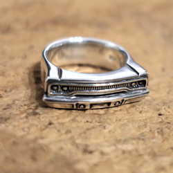 Handcrafted sterling silver statement ring inspired by a 1970 Plymouth Road Runner